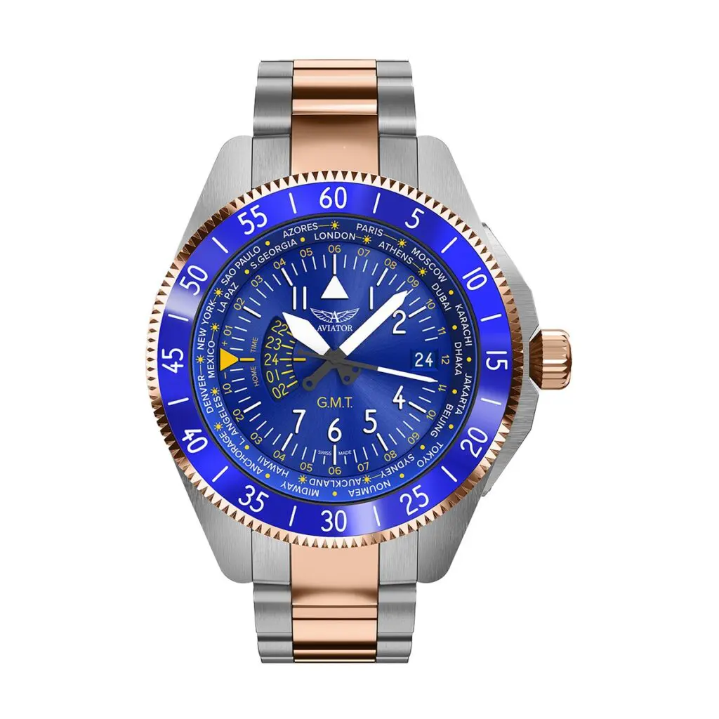 Часовник Aviator Aircobra GMT V.1.37.3.308.5 43mm