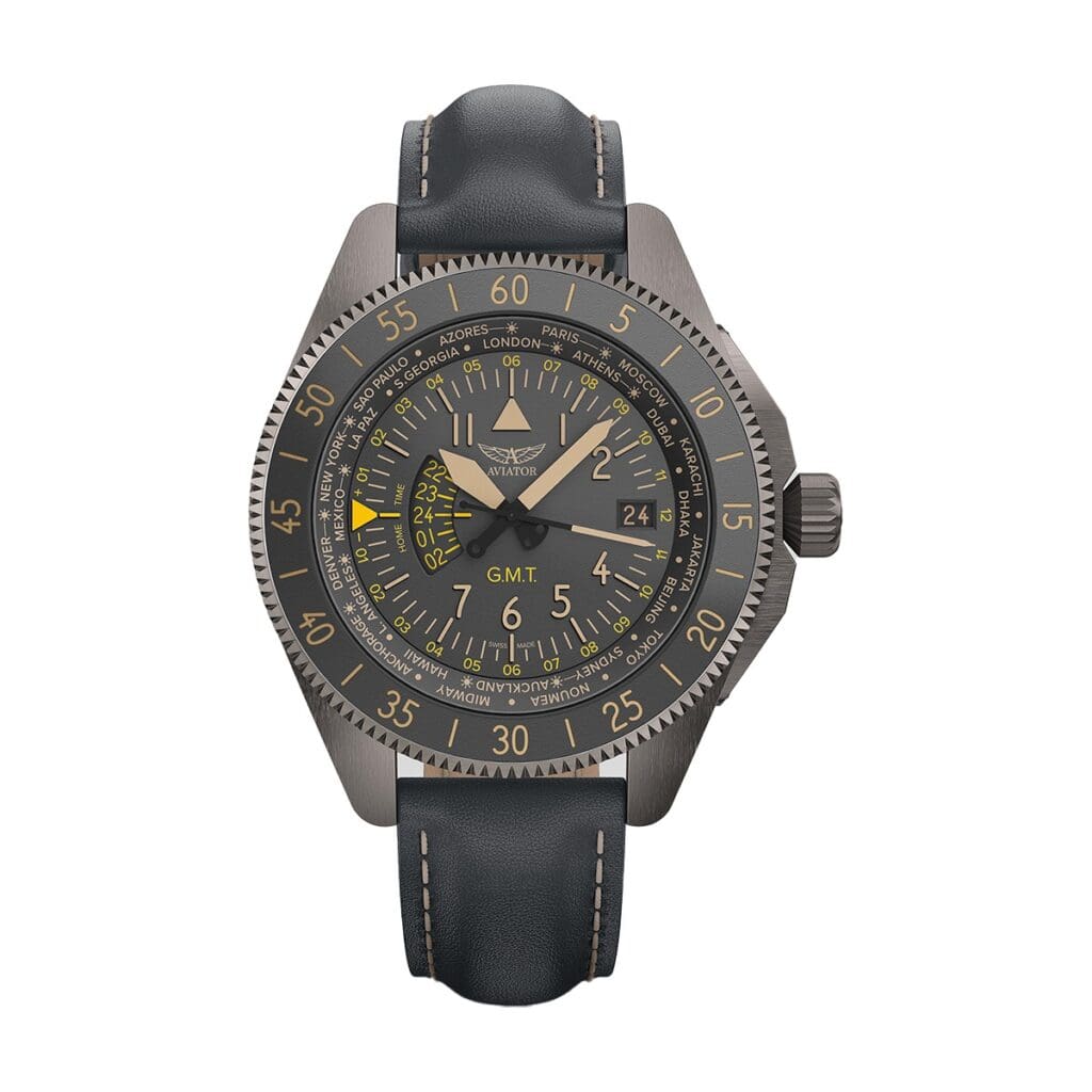 Часовник Aviator Aircobra GMT V.1.37.7.305.4 43mm