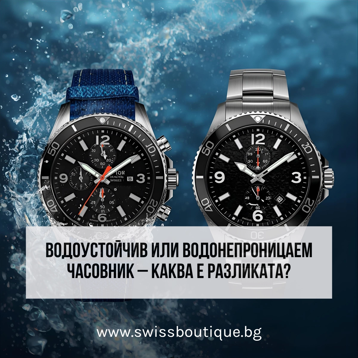 водоустойчив и водонепроницаем часовник разлики