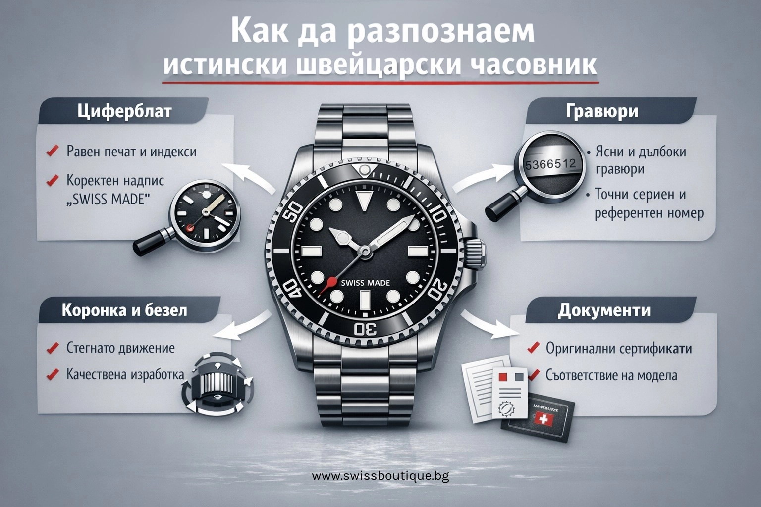 за какво да гледате при швейцарските часовници